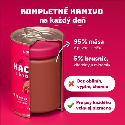 Výhodné balenie 6 ks - Kačacie s brusnicami 800g