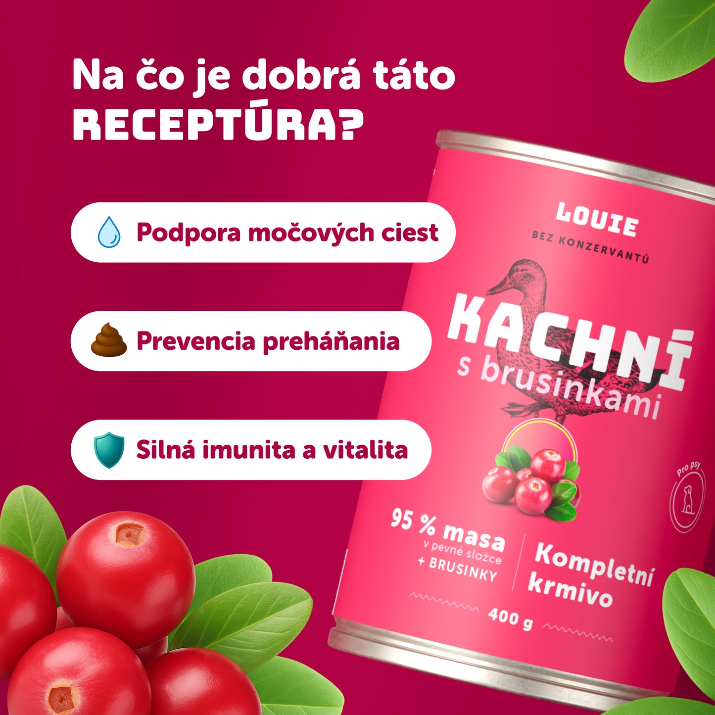Výhodné balenie 6 ks - Kačacie s brusnicami 800g