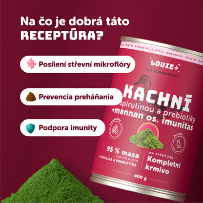 Kačacie so spirulinou a prebiotikami 400 g