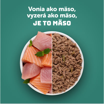 Výhodné balenie 6 ks - Morčacie s lososom a žihľavou 800g