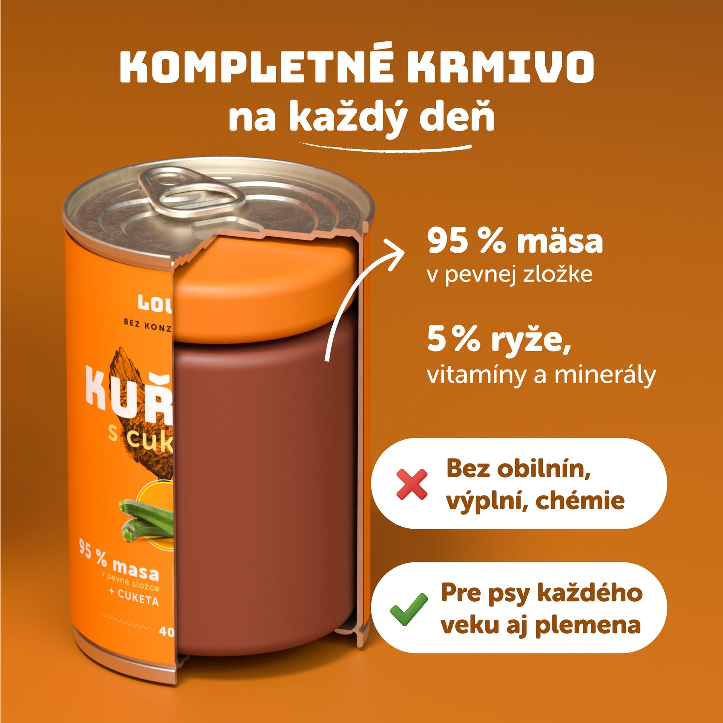 Výhodné balenie 8 ks - Kuracie s cuketou 200g