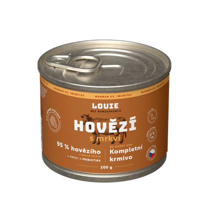 Hovädzie s mrkvou a prebiotikami 200g