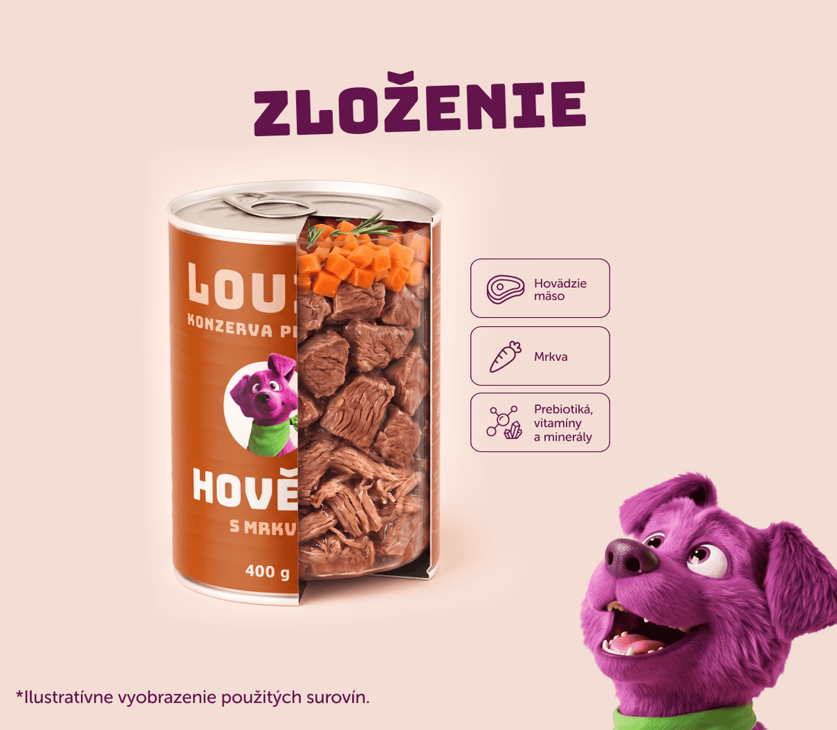 Hovädzie s mrkvou | 8ks | 400g