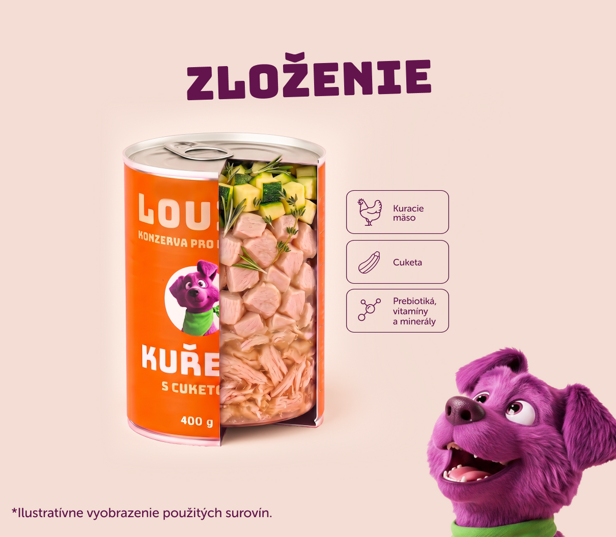 Kuracie s cuketou 400g