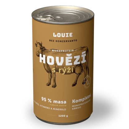 Výhodné balenie 6 ks - Hovädzie s ryžou 1200g