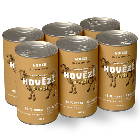 Výhodné balenie 6 ks - Hovädzie s ryžou 1200g