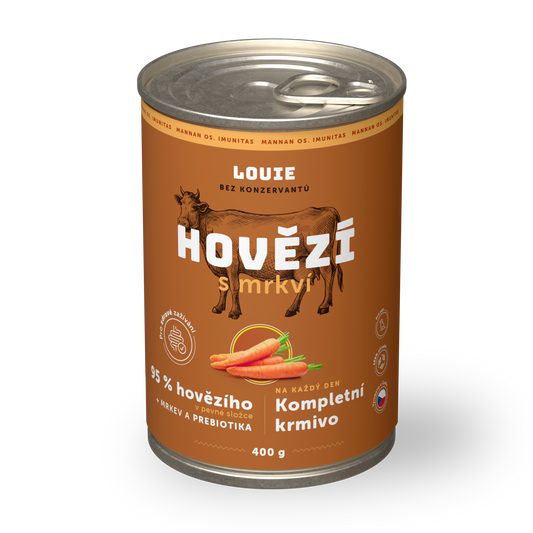 Hovädzie s mrkvou a prebiotikami 400g