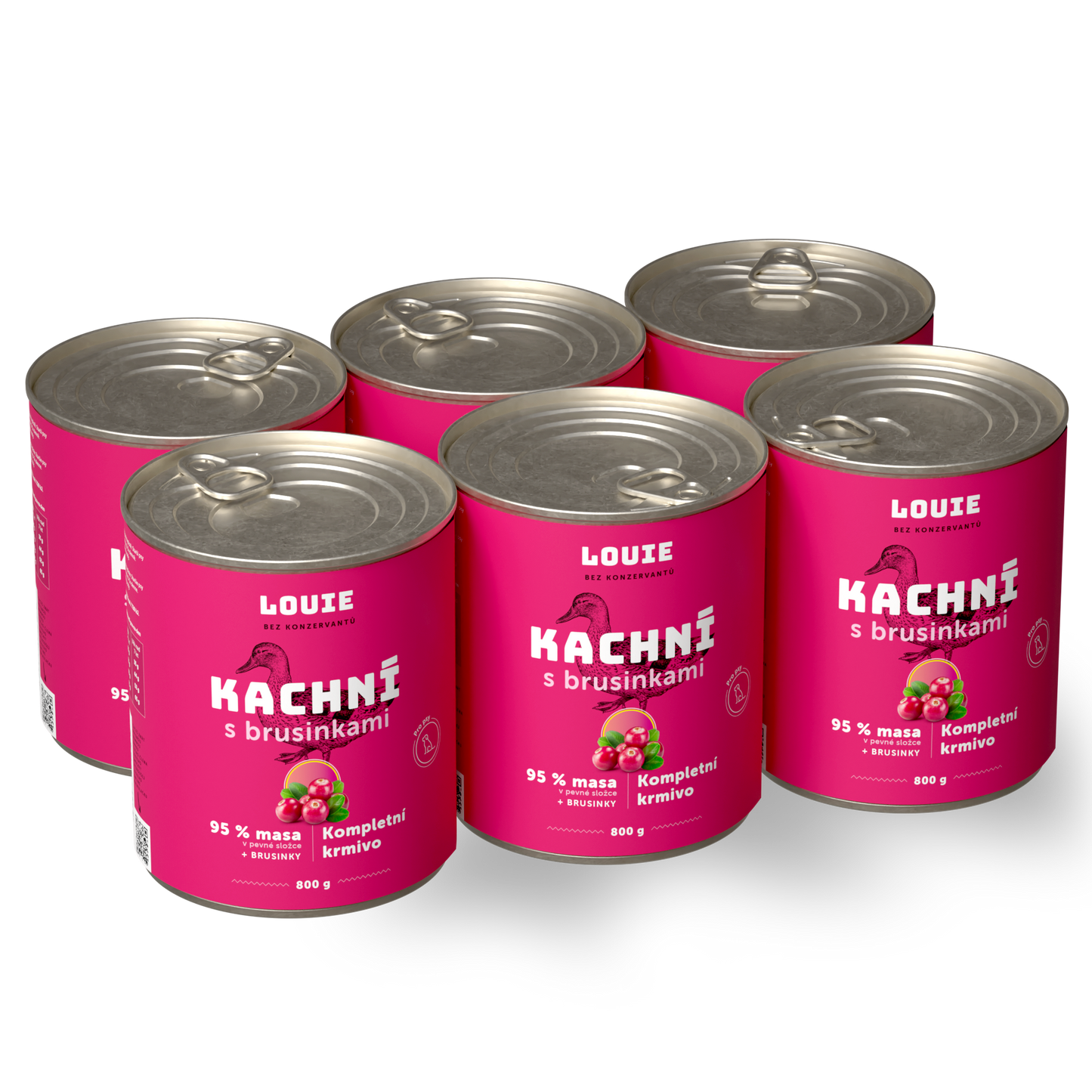 Výhodné balenie 6 ks - Kačacie s brusnicami 800g