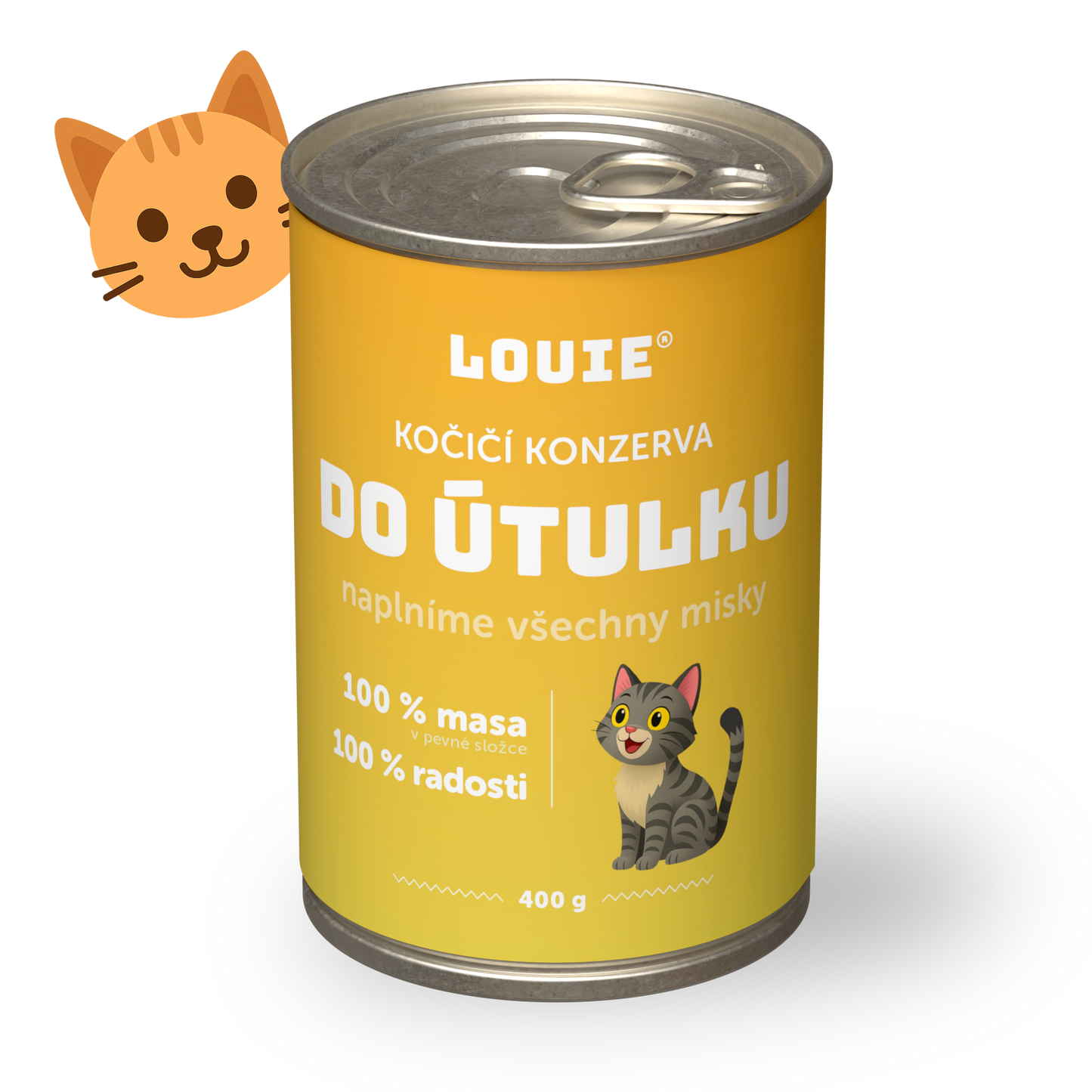 Mačacia konzerva do útulku 400g - LOUIE pomáhá útulkom