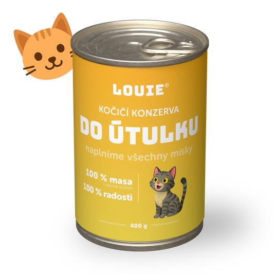 Mačacia konzerva do útulku 400g - LOUIE pomáhá útulkom