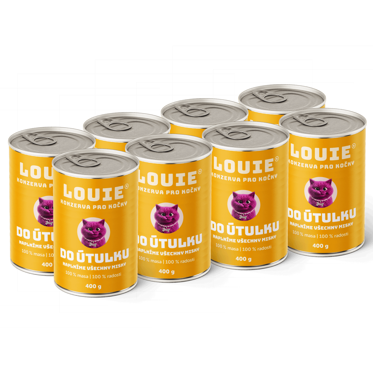 Mačací balíček do útulku 8ks, 400g - LOUIE pomáha útulkom