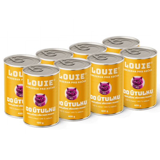 Mačací balíček do útulku 8ks, 400g - LOUIE pomáha útulkom