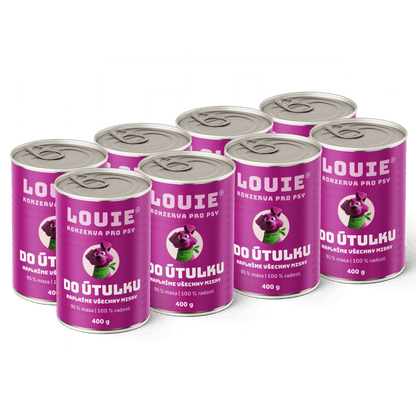 Psí balíček do útulku 8ks, 400g - LOUIE pomáha útulkom