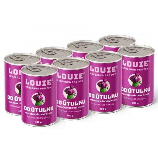 Psí balíček do útulku 8ks, 400g - LOUIE pomáha útulkom