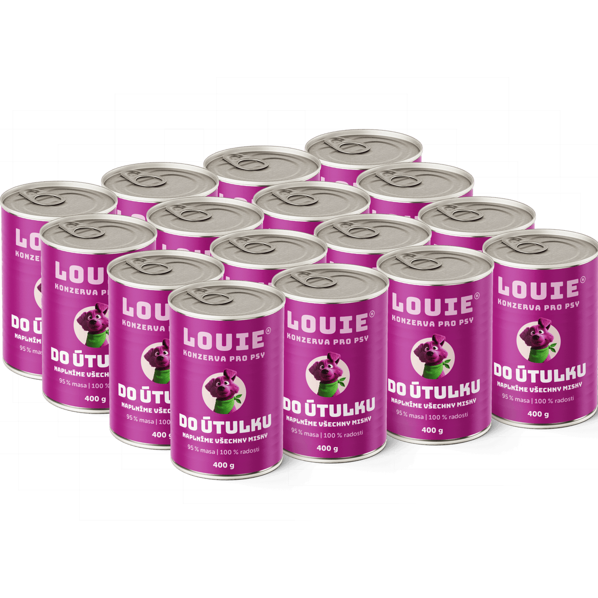 Psí balíček do útulku 16 ks, 400g - LOUIE pomáha útulkom