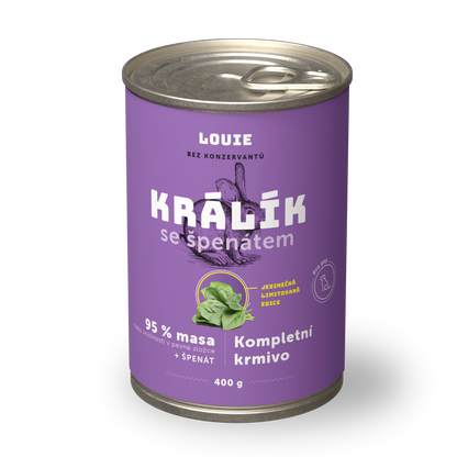 Králik s kuracím a so špenátom 400g