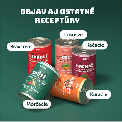 Morčacie s brusnicami, paštrnákom + prebiotikami 400 g
