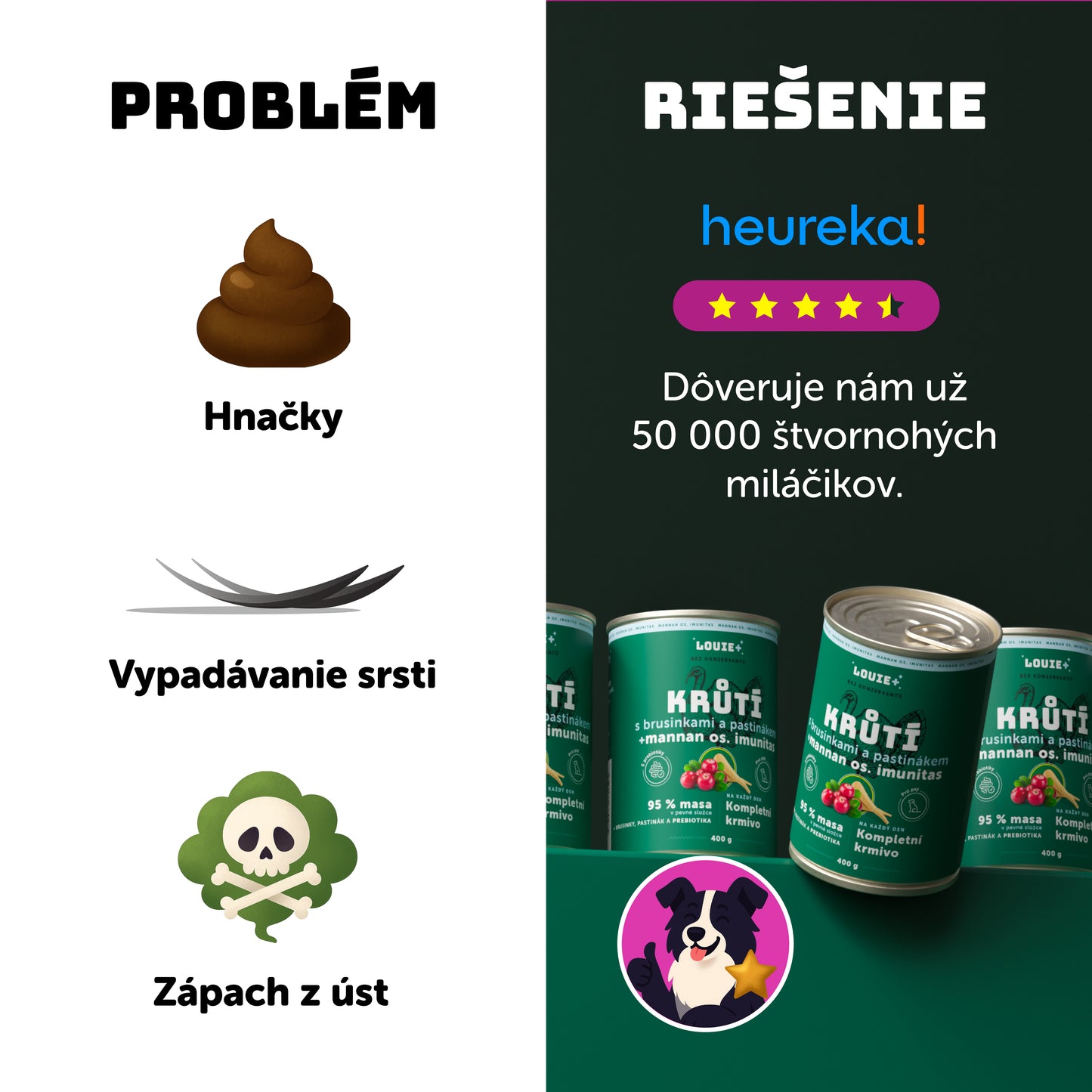 Morčacie s brusnicami, paštrnákom + prebiotikami 400 g