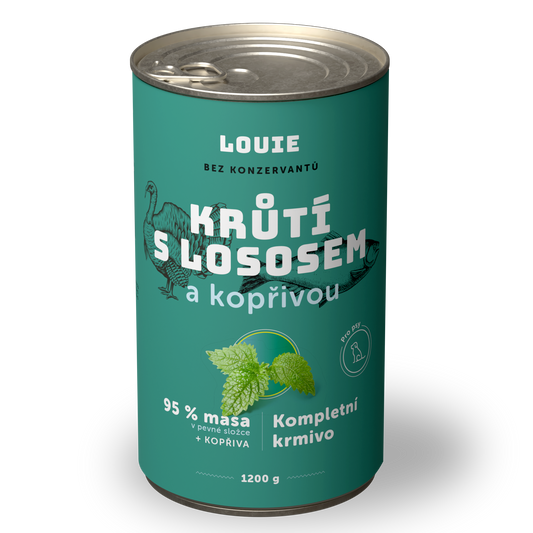 Morčacie s lososom a žihľavou 1200g