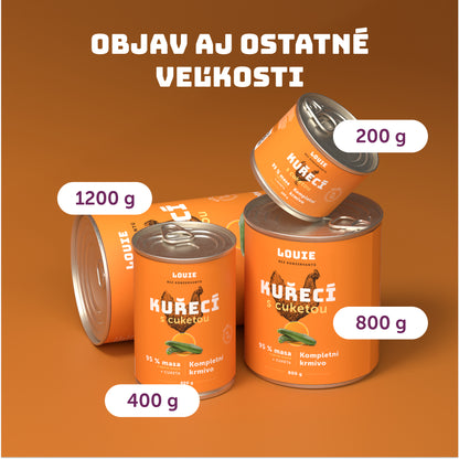 Výhodné balenie 8 ks - Kuracie s cuketou 200g