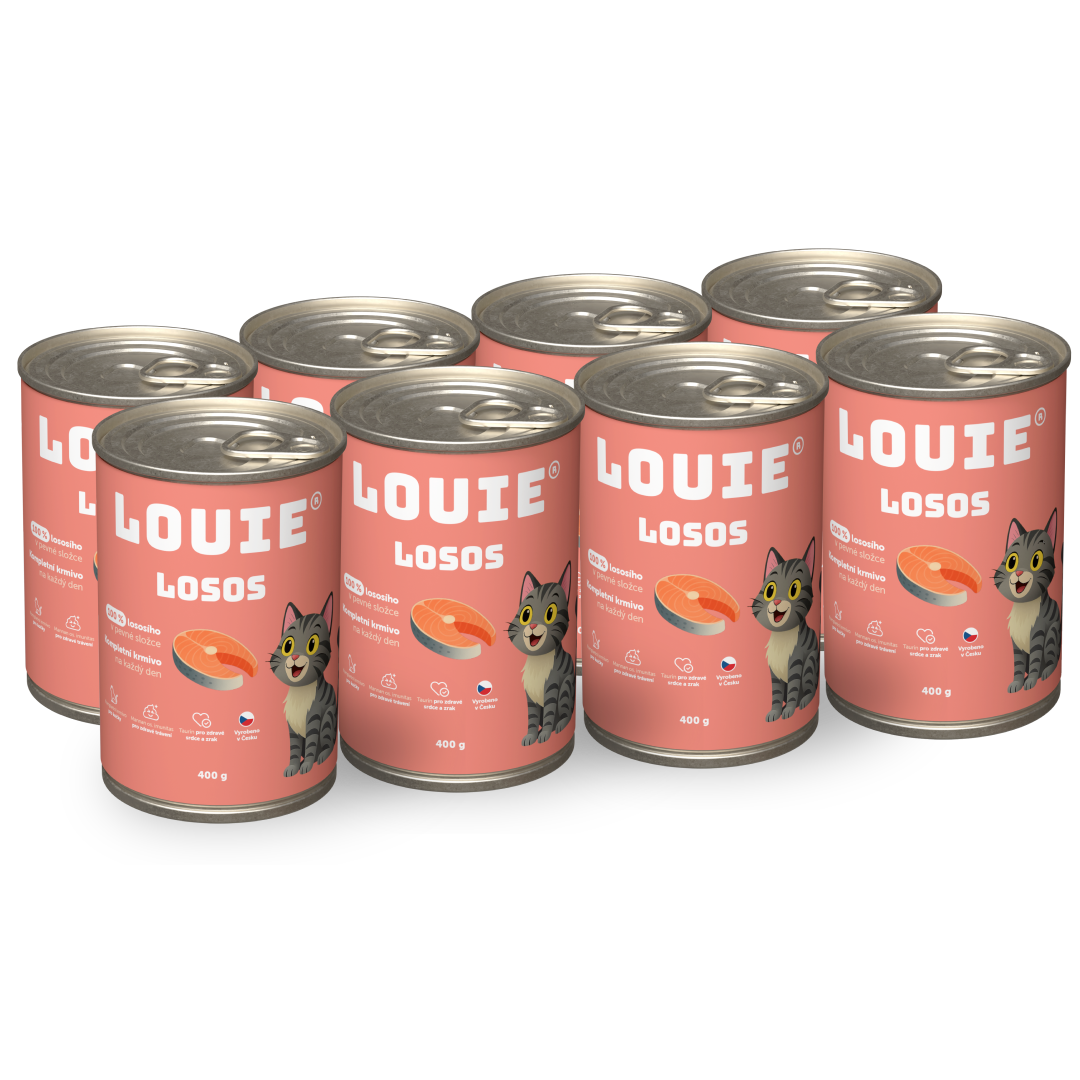 Výhodné balenie 8 ks - Lososová s prebiotikami 400g