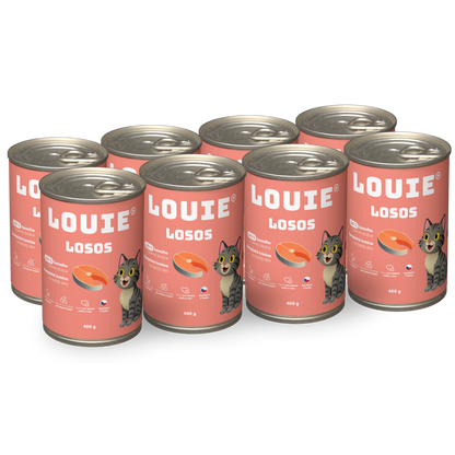 Výhodné balenie 8 ks - Lososová s prebiotikami 400g