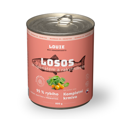 Losos s rakytníkom, špenátom a prebiotikami 800g