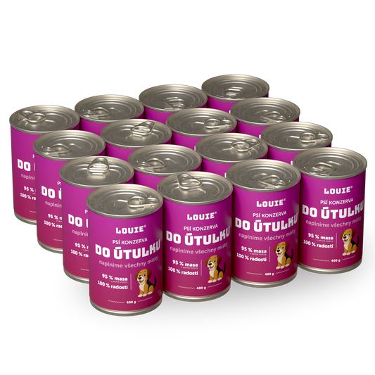 Psí balíček do útulku 16 ks, 400g - LOUIE pomáha útulkom