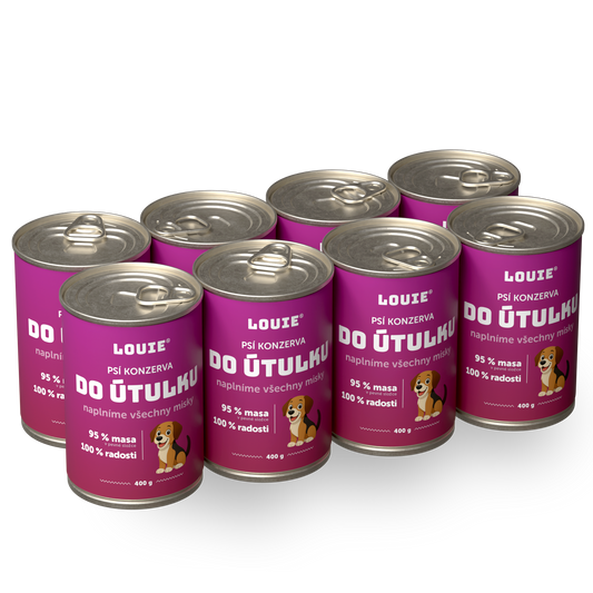 Psí balíček do útulku 8ks, 400g - LOUIE pomáha útulkom