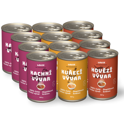 Výhodné balenie 12 ks - mix vývarov 400g