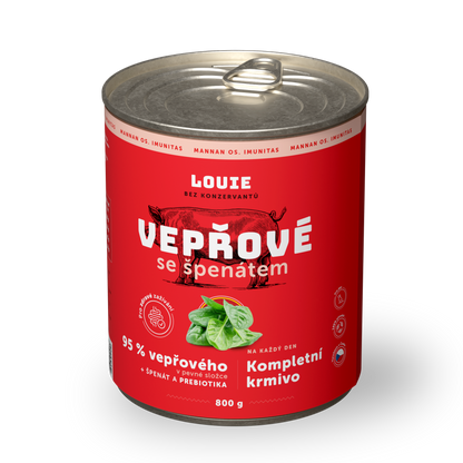 Bravčové so špenátom a prebiotikami 800 g