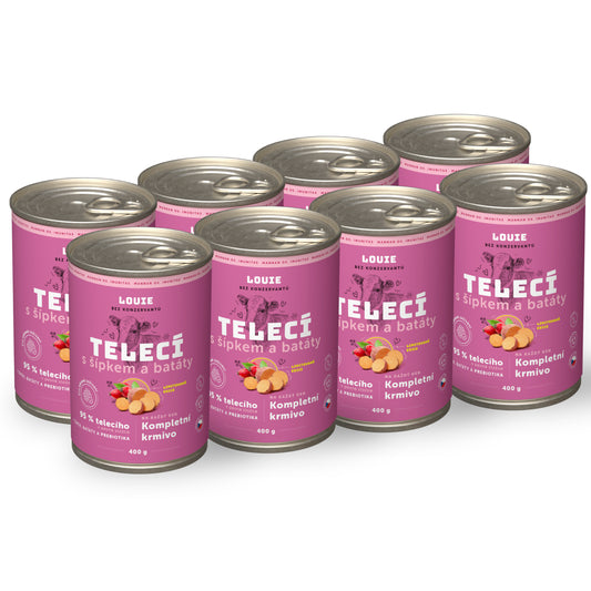 Teľacie so šípkom, batátom a prebiotikami | 8ks | 400g