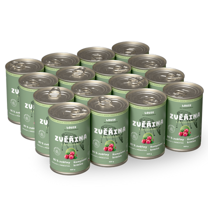 Výhodné balenie 16ks - Zverina s brusnicami a prebiotikami 400g