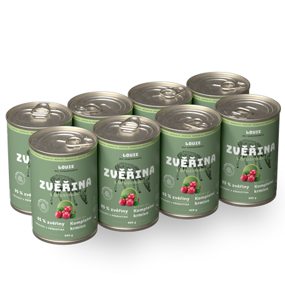 Výhodné balenie 8ks - Zverina s brusnicami a prebiotikami 400g