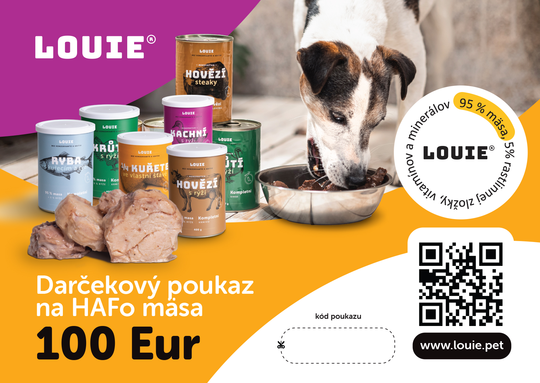 LOUIE Darčekový poukaz 100 EUR - digitálny