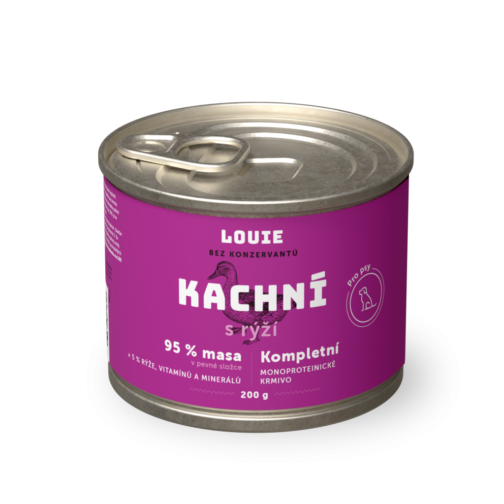 Kačacie s ryžou 200g - LOUIE kompletné krmivo pre psov
