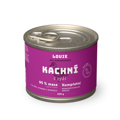 Kačacie s ryžou 200g - LOUIE kompletné krmivo pre psov